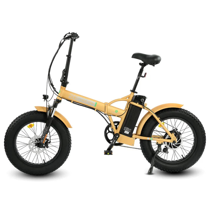 Ecotric - Cheetah - 48V Gold portable and folding fat ebike with LCD display