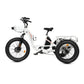 Ecotric - ETrike - 48V 24"x4.0 Front 20"x4.0 Rear Tires Tricycle E-Bike with Front Basket + Rear Rack White