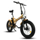 Ecotric - Cheetah - 48V Gold portable and folding fat ebike with LCD display