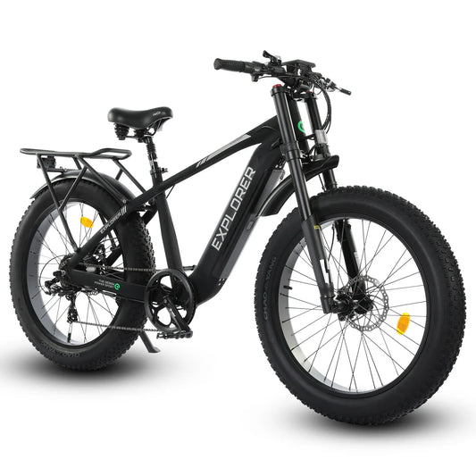 Ecotric - Explorer - Fat Tire E-Bike with Rear Rack, 26 inches 48V