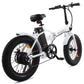 Ecotric 20inch White Fat Tire Portable and Folding Electric Bike