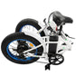 Ecotric - Cheetah - Fat Tire Portable and Folding Electric Bike-White and Blue