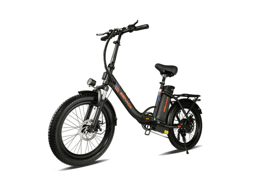 SENADA AUSTIN 20 x 3.0 Fat Tire Folding Ebike, 500W Motor, 25 MPH 62 Miles Range, Dual Suspension & 7-Speed with Rear Seat Cushion