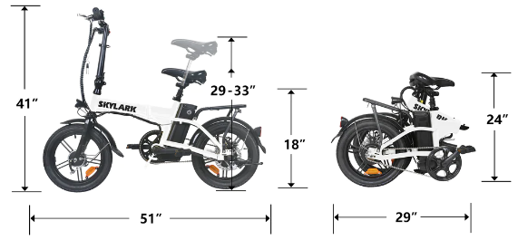 NAKTO - SKYLARK E-CITY BIKE (16-inch)